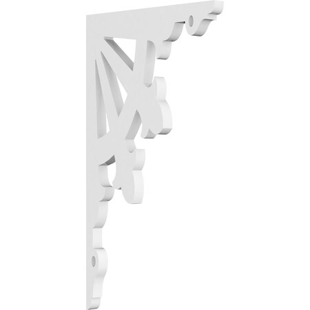 Ekena Millwork Riley Architectural Grade PVC Bracket, 5/8"W X 8"D X 14"H BKTP01X08X14RL